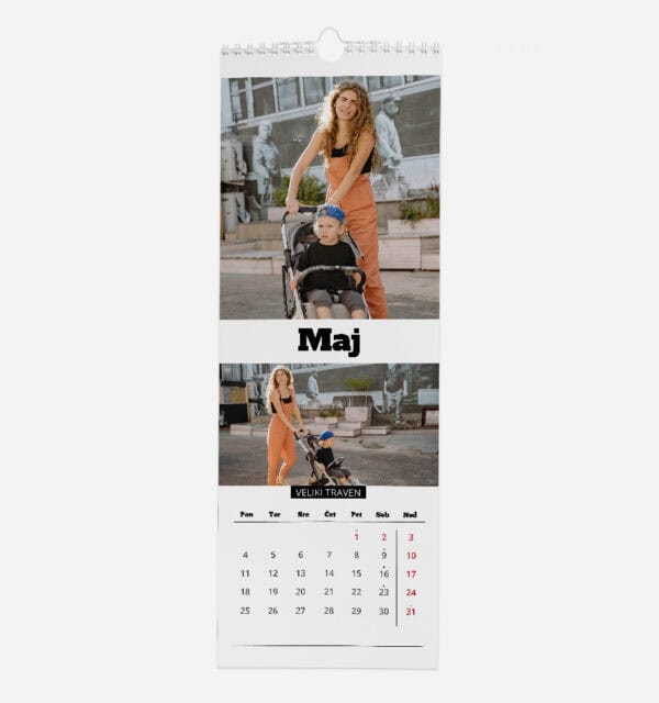 Stenski kuhinjski koledar s fotografijo