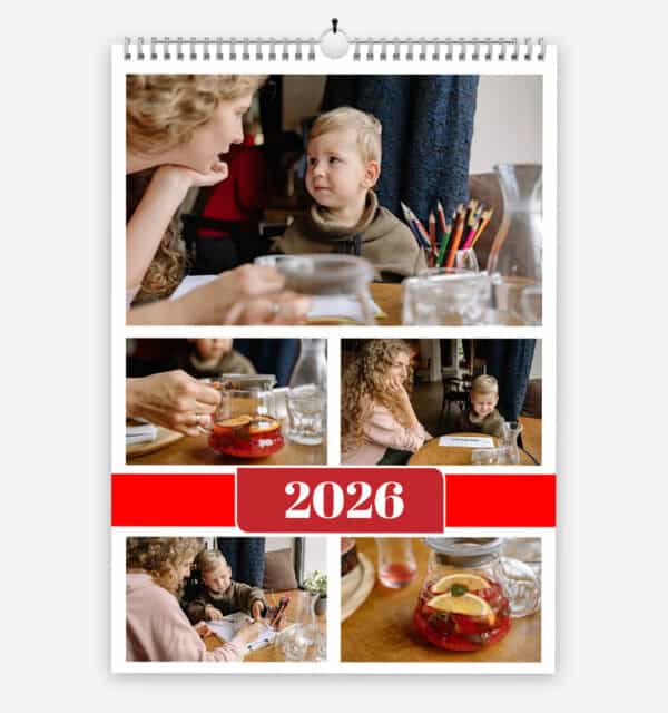Stenski koledar s fotografijami, naslovnica