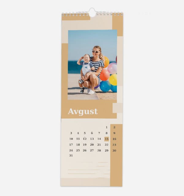 Stenski kuhinjski koledar s fotografijo