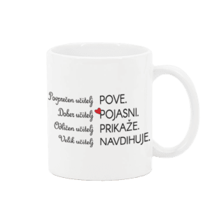Skodelica, lonček za učitelje.